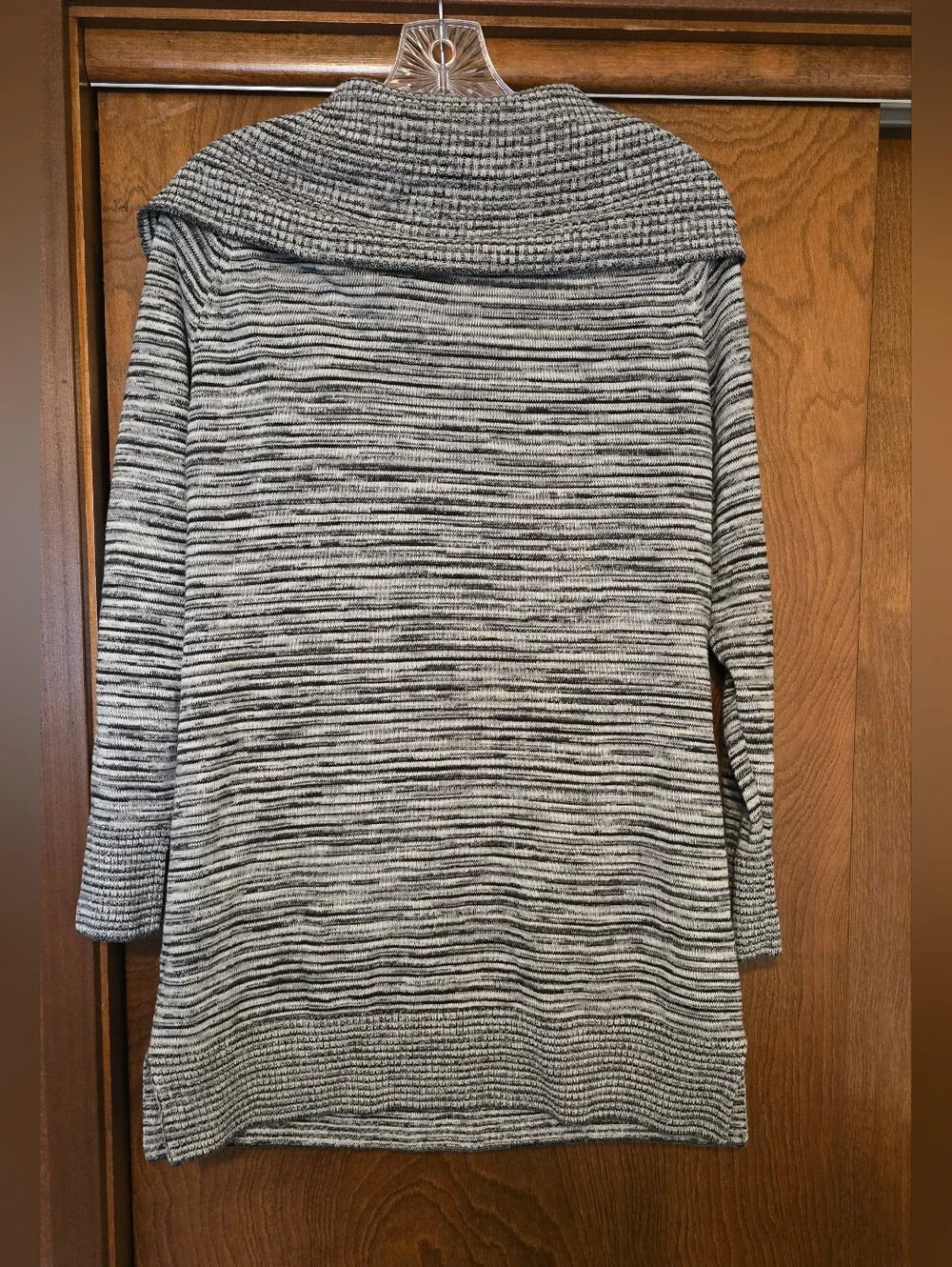 eight eight eight Black & Cream Striped Knit Top